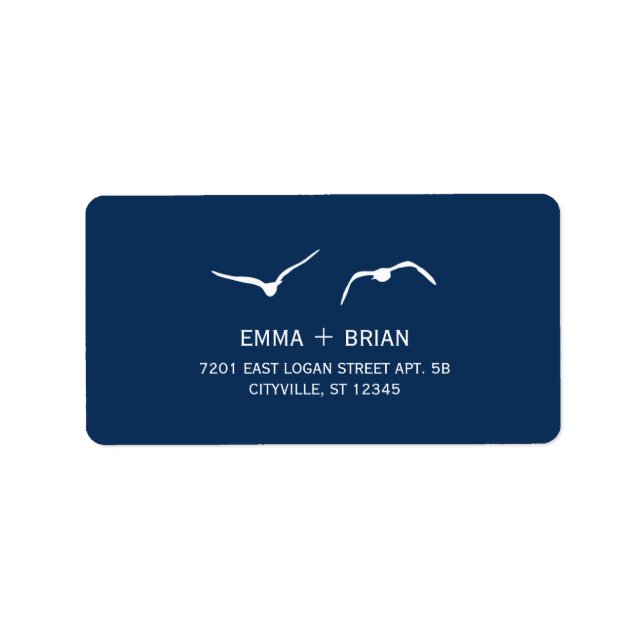 Love Doves Étiquettes de adresse Mariages (Devant)
