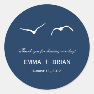 Love Doves Favoriser Sticker / Envelope Seal - Mar