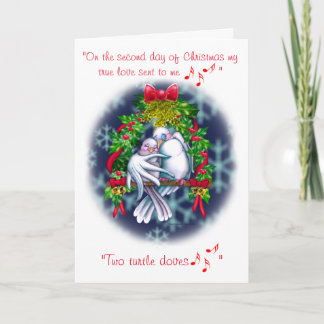 Love Doves version Noël Carte de vacances