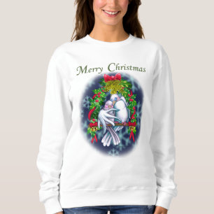 Love Doves white Christmas version Sweatshirt