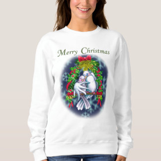 Love Doves white Christmas version Sweatshirt
