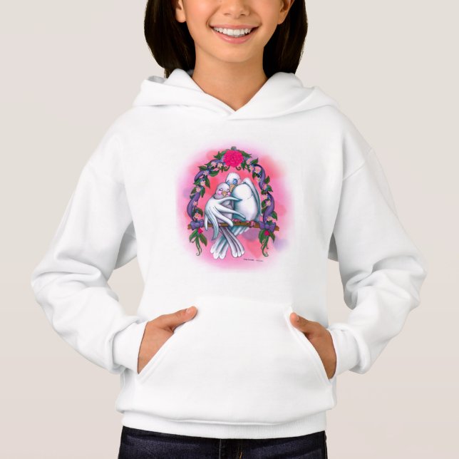 Love Doves white Sweatshirt (Front)