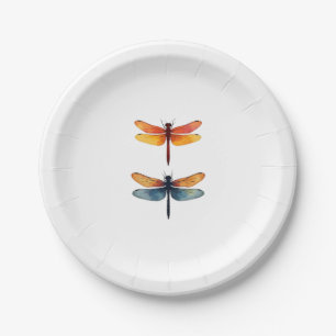 Love Dragonflies child small simple Minimalist Dra Paper Plate