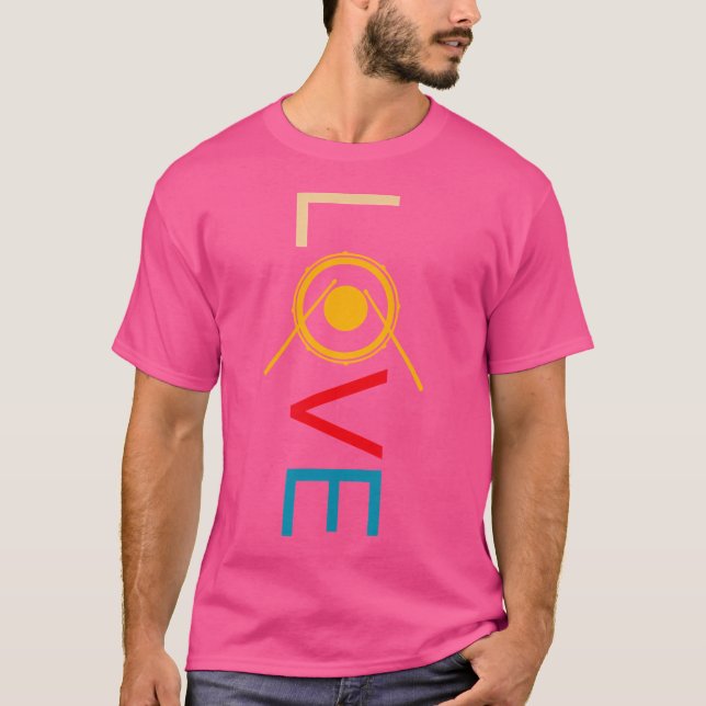 Love Drums Drummer T-Shirt (Front)
