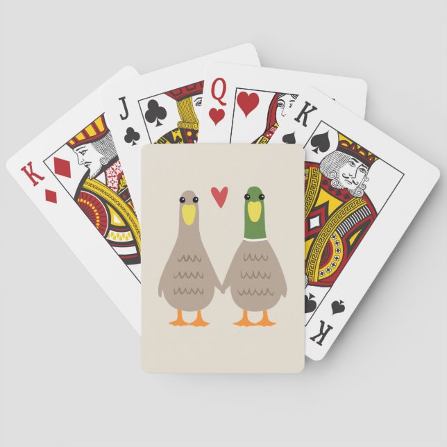 Love Ducks Playing Cards (Back)