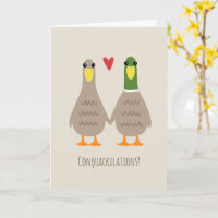 Love Ducks Wedding Congratulations Funny Congrats