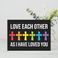 Love Each Other Gay Pride LGBTQ Rainbow Christian