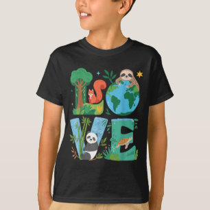 Love Earth Day Planet 2025 Anniversary Environment T-Shirt