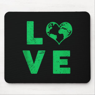 Love earth planet distressed environmental tank to mouse pad