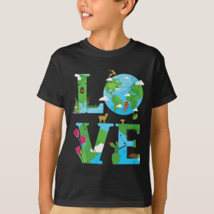 Love Earth World Planet Day Environmental Animal T-Shirt