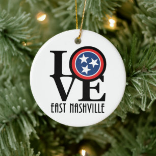 LOVE East Nashville Ceramic Ornament