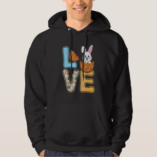 Love Easter Bunny Egg Giraffe Print Cute Bunny Kid Hoodie