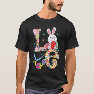 Love Easter Day 2022 Egg Basket Stethoscope Scrub T-Shirt