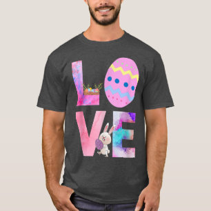 Love Easter Funny Bunny Eggs Basket Eggs Hunting E T-Shirt