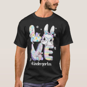 Love Easter Kindergarten Teacher Bunny Cute Face H T-Shirt