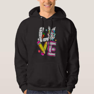 Love Easter Teacher Cute Bunny Face Happy Easter 2 Hoodie