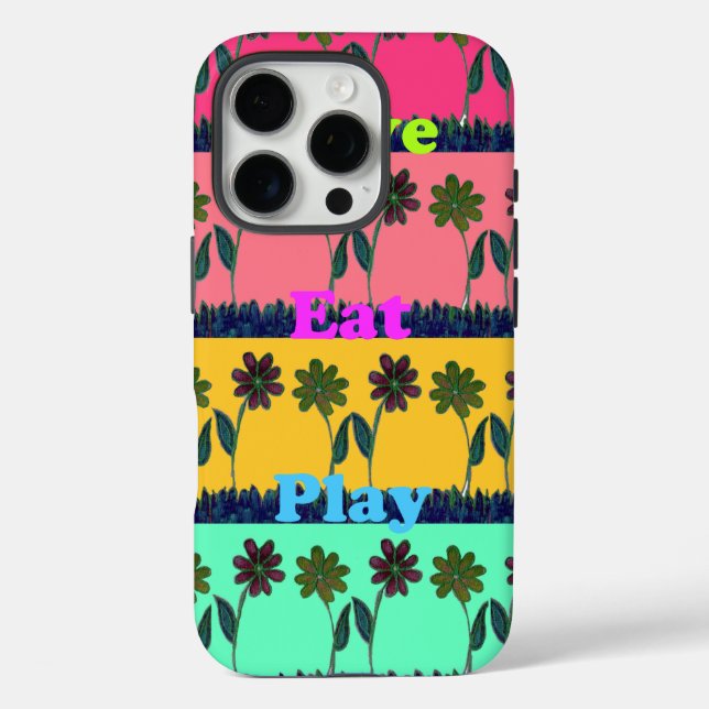 Love Eat Play Art Print Case-Mate iPhone Case (Back)