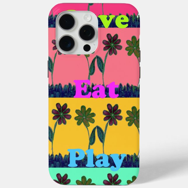 Love Eat Play Art Print Case-Mate iPhone Case (Back)