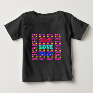 Love  Eat Play Heart Hakuna Matata colours.png Baby T-Shirt
