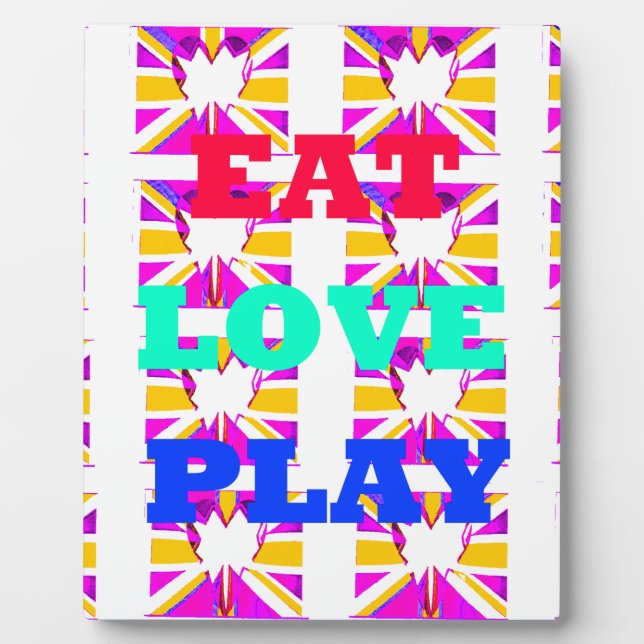 Love  Eat Play Heart Hakuna Matata colours.png Plaque (Front)