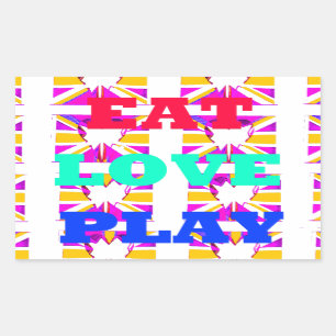 Love  Eat Play Heart Hakuna Matata colours.png Sticker