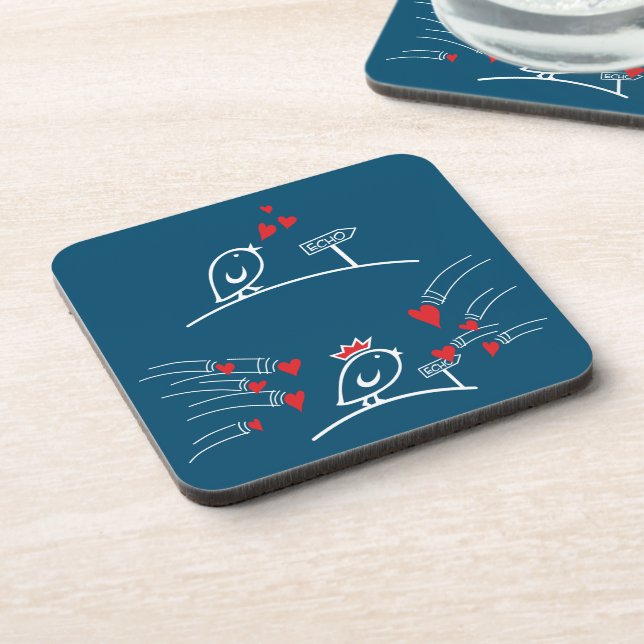 LOVE ECHO - Comic Birds Tweetlercools 2 Coaster (Left Side)