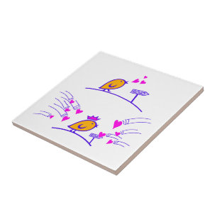 LOVE ECHO - Comic Birds Tweetlercools 3 Tile