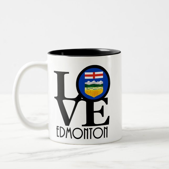 LOVE Edmonton 11oz Two-Tone Coffee Mug (Left)