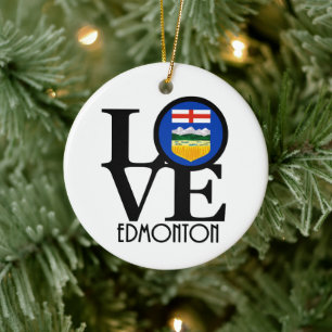 LOVE Edmonton Ceramic Ornament
