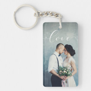 Love Elegant Calligraphy with your Photo Keychain