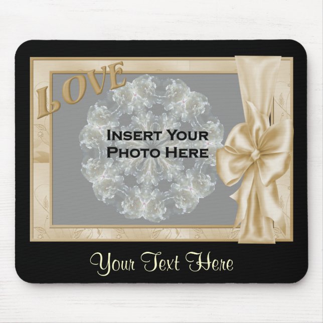 Love Elegant Frame Add Photo Mousepad (Front)