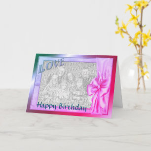 Love Elegant Frame Photo Birthday Card
