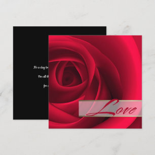 Love. Elegant Red Rose Valentine's Day Card
