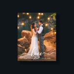 Love Elegant Script Wedding Bride Groom Photo Canvas Print<br><div class="desc">Love Elegant Script Wedding Bride and Groom Photo Canvas Print</div>