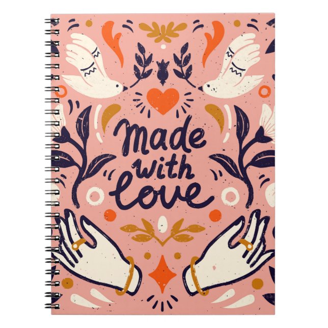 Love elements: vintage pink composition. notebook (Front)