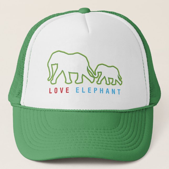 Love Elephant Trucker Hat (Front)