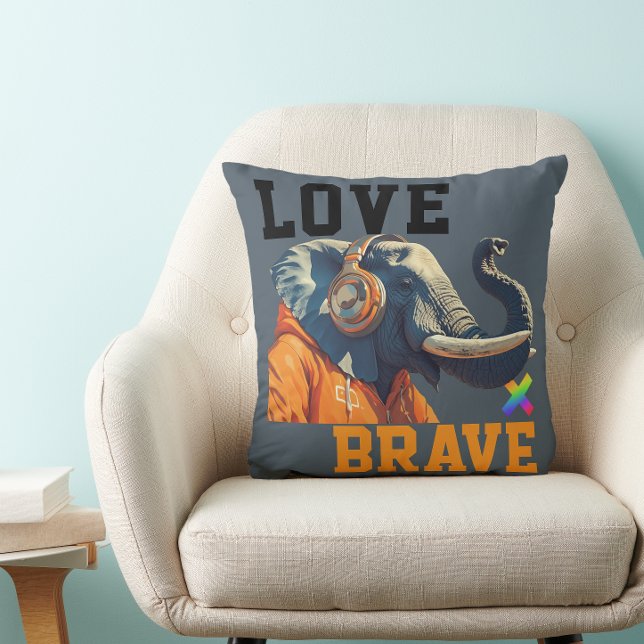 LOVE × ELEPHANTS - Custom Throw Pillow (Creator Uploaded)