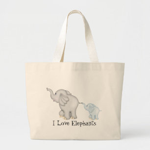 Love Elephants tote bag
