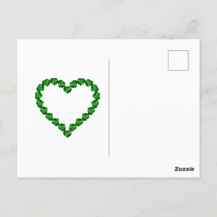 Love – Emerald Green Gemstone Lettering Postcard