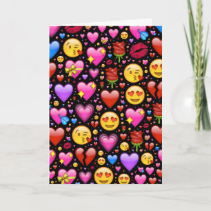 Love Emoji Customized Card