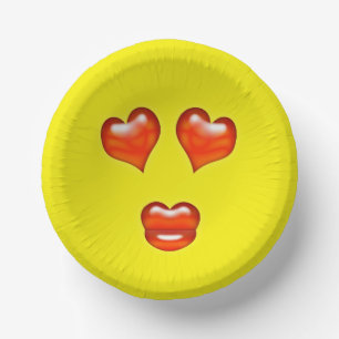 Love Emoji Paper Plate