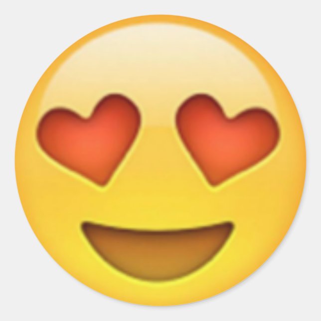 Love Emojis Classic Round Sticker (Front)