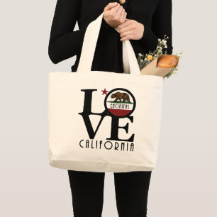 LOVE Encinitas California Large Tote Bag