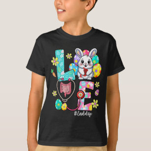 Love endo life endo nurse bunny stethoscope easter T-Shirt