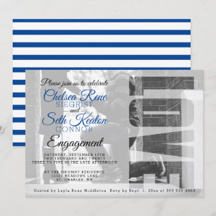 Love Engagement - Blue - Create Your Own Invitation
