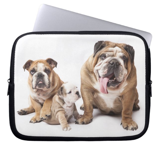 Love English Bulldog Puppy Dog Laptop Sleeve Case (Front)