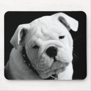 Love English Bulldog Puppy Dog Photo Mousepad