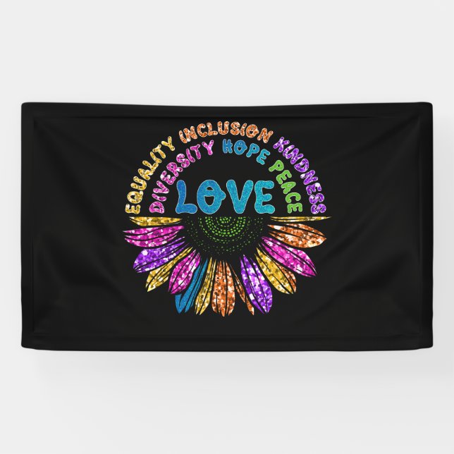 LOVE Equality Inclusion Diversity Hope Peace Banner (Horizontal)