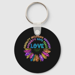 LOVE Equality Inclusion Diversity Hope Peace Keychain