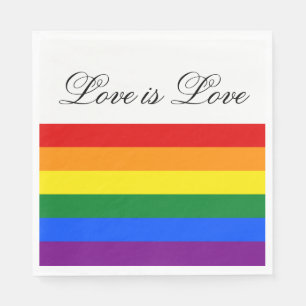 Love Equality Rainbow Flag LGBT Lesbian Gay Pride Napkin